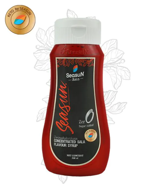 ไซรัปหญ้าหวานกลิ่นสละ สูตรคีโต ตราสีสรร ขนาด 320ml