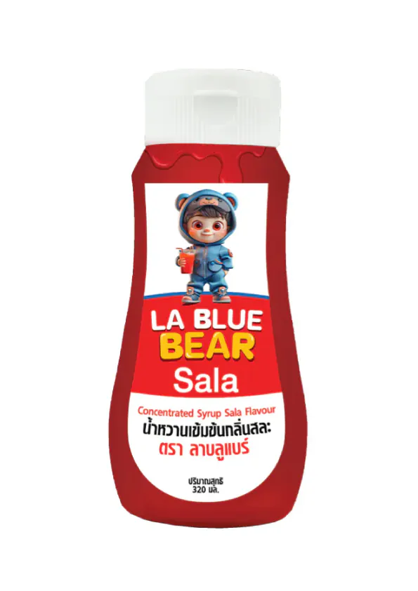 น้ำหวาน La Blue Bear กลิ่นสละ ตราสีสรร 320 ml