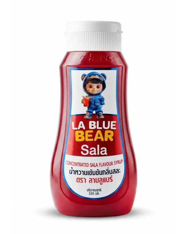 น้ำหวาน La Blue Bear กลิ่นสละ ตราสีสรร 320 ml