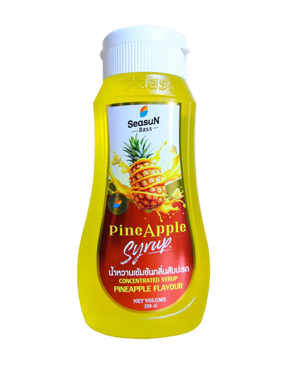 ไซรัปหญ้าหวานกลิ่นสับปะรด สูตรคีโต ตราสีสรร ขนาด 320ml